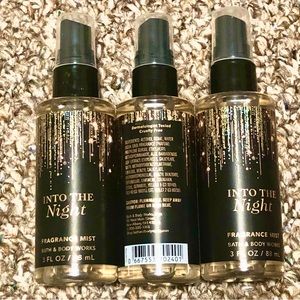SET OF 3 Bath & Body Works Into The Night Fragrance Mist | stocking stuffer